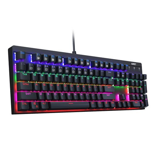 AUKEY KM-G6 Wired Keyboard Mechanical For Windows Gaming PC 104 Keys AUKEY KM-G6 Wired Keyboard Mechanical For Windows Gaming PC 104 Keys